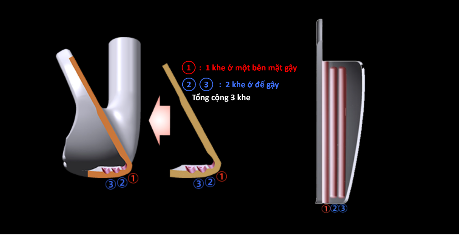 Gậy sắt tay trái Honma  Beres  06  - 2 sao ( #5-11, AW, SW)