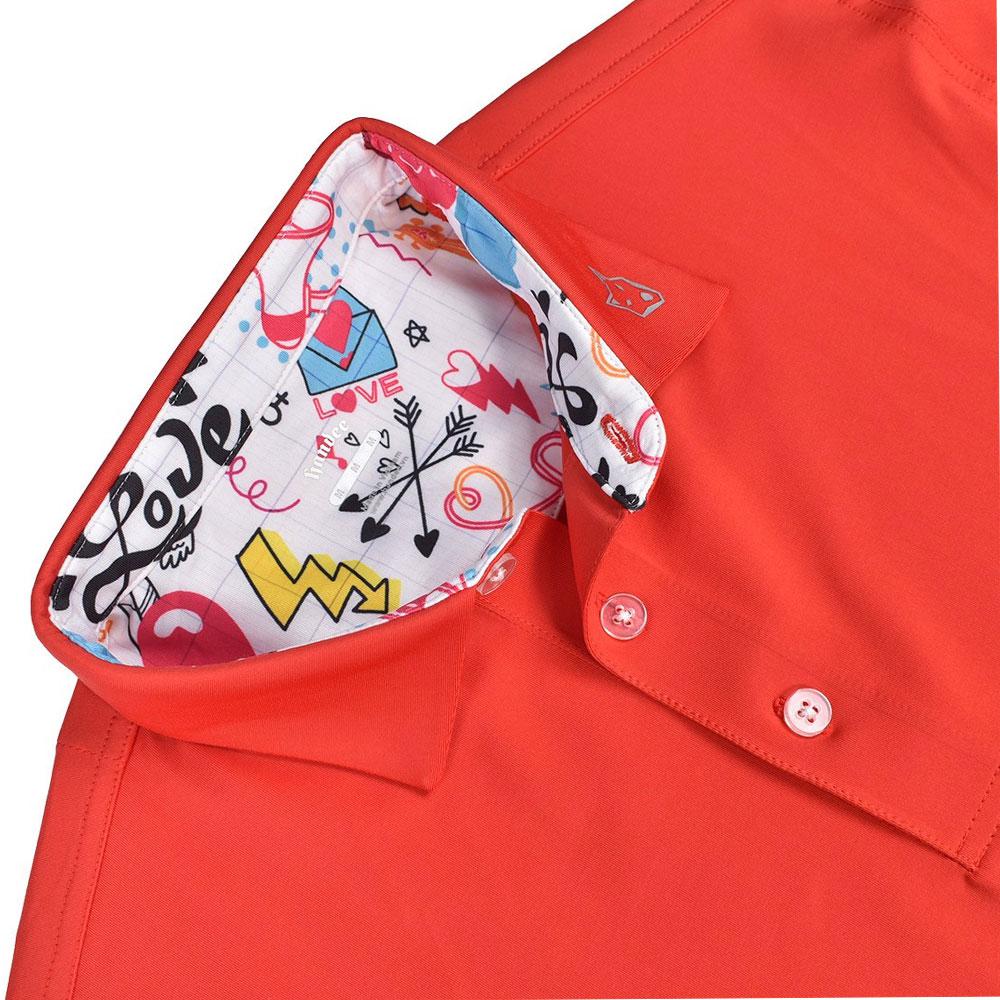 Áo golf nam ngắn tay Handee HD AM05 Red đắp đô họa tiết